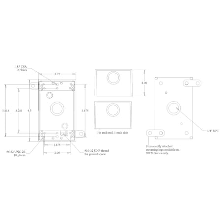 Mulberry Electrical Box, 18 cu in, Outlet Box Type, 1 Gang, Aluminum 30228